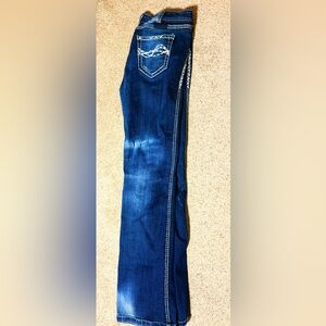 Cowgirl Tuff Dark Blue Boot Cut Jeans
